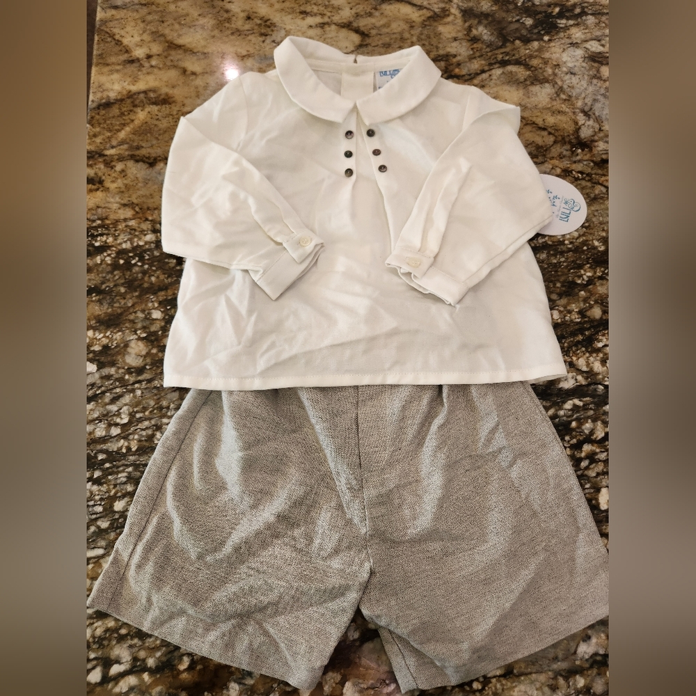 Classic White and Gray Kids Matching Set
